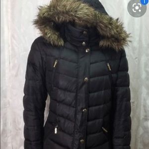 Michael Kors L Faux fur hooded puffer coat